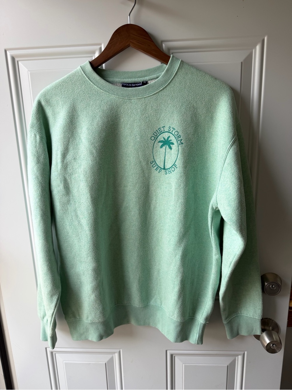Quiet Storm Surf Shop turquoise Crewneck